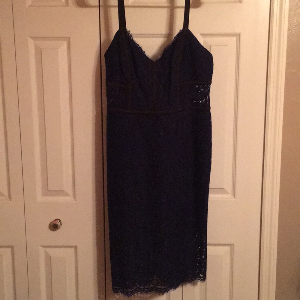 Dark blue midi dress